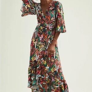 FARM Rio xAnthropologie Bold Maxi Dress with Bell Sleeves